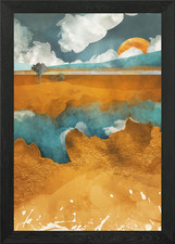 Listing image for Desert River Framed Wall Art Poster Canvas Print Picture