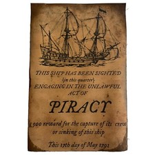 Listing image for Pirate Ship Poster Treasure Map Posters Pirates Old Maps Distressed Canvas Print