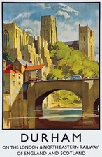 Listing image for TX279 Vintage Durham England LNER Railway Travel Poster Re-Print A2/A3/A4