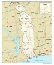 Listing image for Togo Road Highway Transportation Transport Map Country Nation Print
