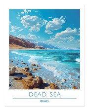 Listing image for Dead Sea Scenic Poster Wall Art - Serene Ocean View Print Home Decor