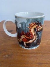 Listing image for Golden Mountain Dragon Ceramic Mug by Anne Stokes Age of Dragons