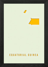 Listing image for MAP OF EQUATORIAL GUINEA Framed Wall Art Poster Canvas Print Picture