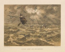 Listing image for POSTER PRINT Mother Carey & Her Chickens Folklore Witch Seagulls Ocean Boats