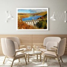 Listing image for River Reservoir Dam Photograph Print Premium Poster High Quality choose sizes