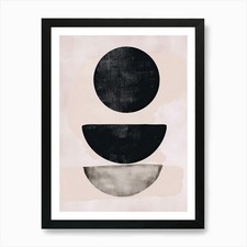 Listing image for Iskanderkul Stone Park Bauhaus Mini Framed Wall Art Poster Canvas Print Picture
