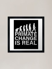 Listing image for Primate change is real Framed Art P Framed Wall Art Poster Canvas Print Picture