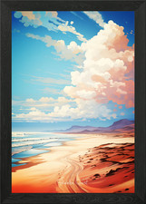 Listing image for Skeleton Coast Art Framed Wall Art Poster Canvas Print Picture