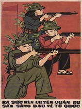 Listing image for Propaganda Vietnam War Soldier Gun Defend Nation Poster Art Print Bb2784B