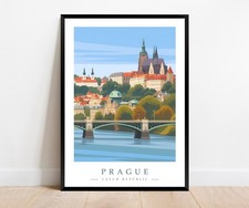 Listing image for Prague Travel Poster Print - Wall Art | Minimalist