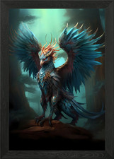 Listing image for Griffin Mythical Creature Framed Wall Art Poster Canvas Print Picture