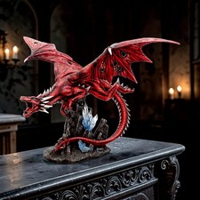 Listing image for Flying Dragon Ornament Fantasy Beast Statue Gothic Mythical Decor Collectors Art