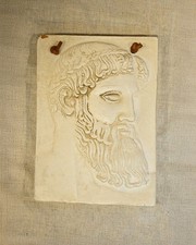 Listing image for Vintage Ceramic Plaque, Ancient Greece, Jupiter, Wall Art