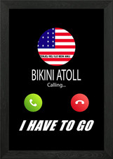 Listing image for Bikini Atoll flag Framed Wall Art Poster Canvas Print Picture