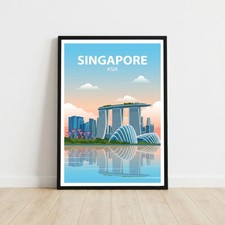 Listing image for Singapore Asia Travel Poster Wall Art Print Holiday Gift