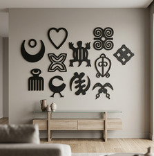 Listing image for Adinkra Wall Art – African Symbol Decor – 3D Printed Silhouette Handmade UK