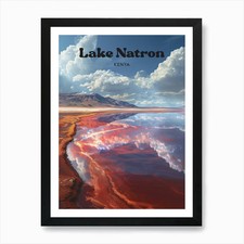 Listing image for Lake Natron Tourist Destination Art Framed Wall Art Poster Canvas Print Picture