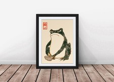 Listing image for Matsumoto Hoji frog two Framed Print Wall Art Picture A1 A2 A3 Size