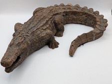 Listing image for Vintage Art pottery Clay Crocodile Figurine Signed BMR Rare Piece L33cm W25cm