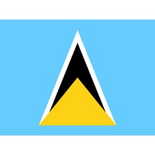 Listing image for Saint Lucia National Flag Country Canvas Poster Print Picture Wall Art