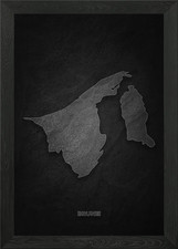 Listing image for Brunei Map Framed Wall Art Poster Canvas Print Picture