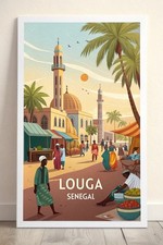 Listing image for Captivating Louga Senegal Travel Poster - Vibrant African Cityscape Art Print A1