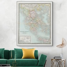 Listing image for Map of Ancient Greece – City-States, Mythology & Classical Mediterranean Print