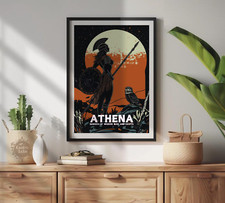 Listing image for Athena Goddess, Athena Poster Fine Art, Greek Mythology Athena Print