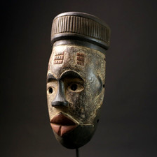 Listing image for African mask antiques tribal Bwami Primitive Art Collectibles Wood Masks -5592