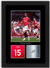 Listing image for Leny Yoro Football Player Poster Signed Print Photo A4 Wall Art Framed