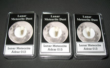 Listing image for Lunar meteorite moon rock dust vial in display case - Adrar 013 one per bid