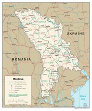 Listing image for Moldova Road Highway Transportation Transport Map Country Nation Print