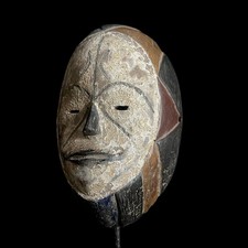 Listing image for African wood mask antique Igbo Gabon Wall Hanging Collectibles Home Decor -G1686