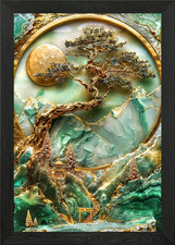 Listing image for Inari's Sacred Grove Kintsugi Art Framed Wall Art Poster Canvas Print Picture