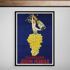 Listing image for Joseph Perrier Champagne 1930's Art Deco Advert Travel Print Poster Vintage