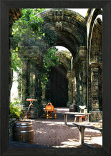 Listing image for Ancient Ruins Courtyard Framed Wall Art Poster Canvas Print Picture