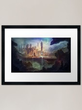 Listing image for Ancient fantasy ruins Framed Art Pr Framed Wall Art Poster Canvas Print Picture