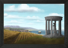 Listing image for Ancient Greece Landscape Framed Wall Art Poster Canvas Print Picture
