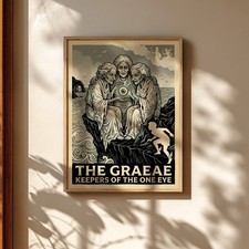 Listing image for The Graeae Poster, Greek Mythology Art, Fineart, Greek Mythology, Graeae Print