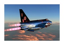 Listing image for English Electric Lightning 9 A4 mounted full afterburner poster choice of frame