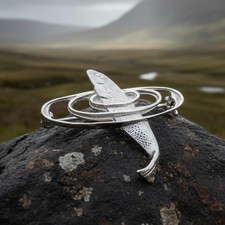 Listing image for Salmon of Knowledge Brooch Irish Myth Fish Ireland Gift 925 Pin