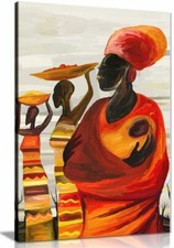 Listing image for African Art Women with Baby Tribal Canvas Wall Art Picture Print Home Decor