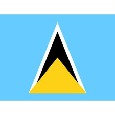 Listing image for Saint Lucia National Flag Country Poster Huge Wall Art Print Picture 18X24 In
