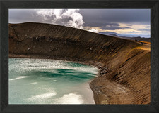 Listing image for Volcanic Crater Lake Landscape Framed Wall Art Poster Canvas Print Picture