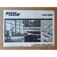Listing image for DURAN DURAN PLANET EARTH MEMORABILIA original music press advert from 1981 - the