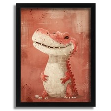 Listing image for Cartoon Nursery Crocodile Wall Art Print Animal Artwork Crocodile Nursery Print
