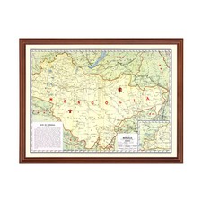 Listing image for Old Map of Mongolia 1917 - Vintage Mongolia Art Wall Decor