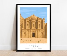 Listing image for Petra Travel Poster Print - Wall Art | Minimalist