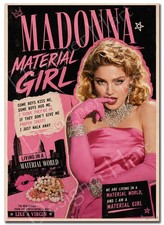 Listing image for Madonna Material Girl Poster Print | Retro 80s Pop Wall Art | Glossy Print